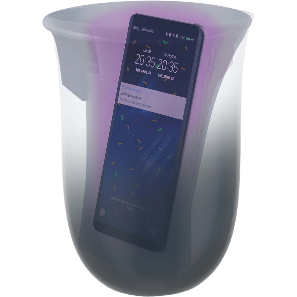 Беспроводное зарядное устройство Lexon Oblio со встроенным УФ-стерилизатором, 10 Вт, тёмно-синий